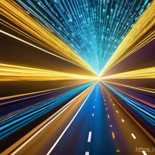 서버에서 데이터 압축 기술 활용 - **Prompt:** "A captivating visual metaphor illustrating data compression. Imagine a vibrant, futuris...