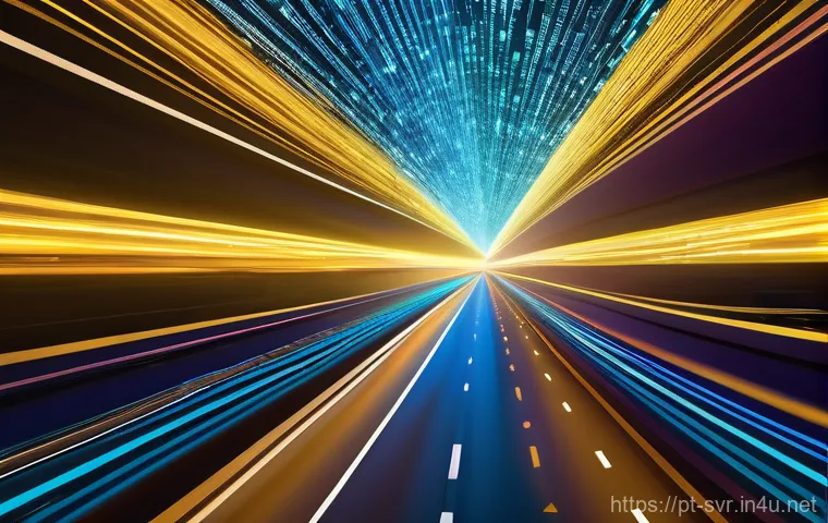 서버에서 데이터 압축 기술 활용 - **Prompt:** "A captivating visual metaphor illustrating data compression. Imagine a vibrant, futuris...