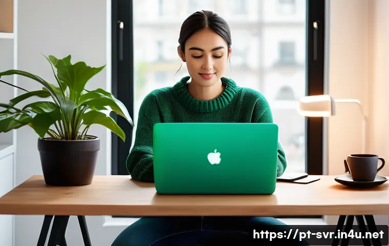 서버에서 HTTPS 설정 방법 - **Prompt:** A serene, well-organized home office setup bathed in soft, natural daylight filtering th...